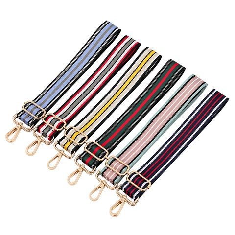 Ρυθμιζόμενο Ριγέ Λουράκι Τσάντας Crossbody Μοντέρνα Υφαντή Ζώνη Πολυεστέρα Με Μεταλλική Πόρπη Για Αξεσουάρ Γυναικείας Τσάντας