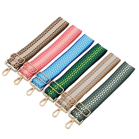 Adjustable Wide Shoulder Strap For Handbags Thickened Polyester Woven Bag Strap Bohemian Pattern Replacement Crossbody Belt