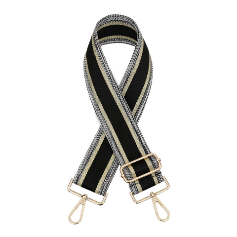 Tracolla Regolabile per Borsa Ricambio Cinturino Intrecciato a Strisce Con Hardware Oro Argento Canna di Fucile per Borse a Spalla Donna