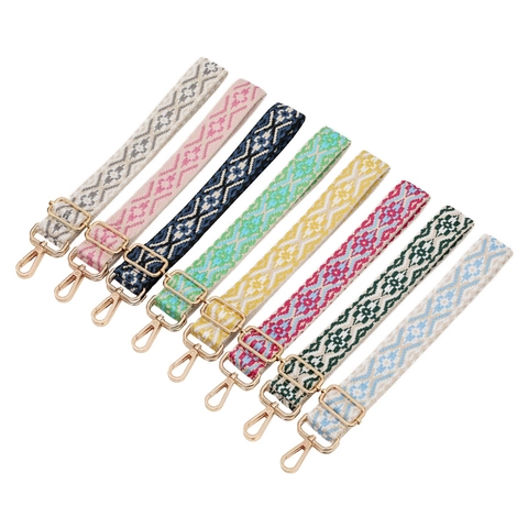 Bohemian Ethnic Style Adjustable Polyester Bag Strap Replacement Wide Jacquard Shoulder Strap For Handbags Crossbody Bag Accessories