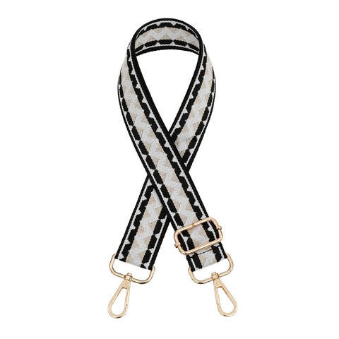 Breiter Verstellbarer Taschenriemen Polyester Gewebt Geometrisches Zickzack Ersatzgurt Für Schultertasche Damen Zubehör