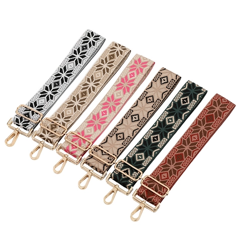 Ethno Geometrisch Breit Taschengurt Ersatz Verstellbar Polyester Jacquard Schultergurt Tragegurt Für Damen Handtaschen Zubehör