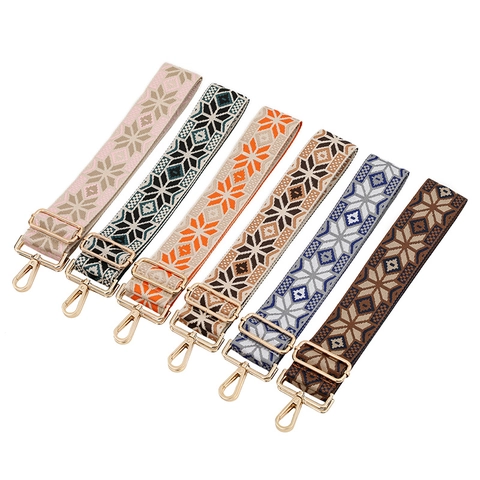 Ethno Geometrisch Breit Taschengurt Ersatz Verstellbar Polyester Jacquard Schultergurt Tragegurt Für Damen Handtaschen Zubehör