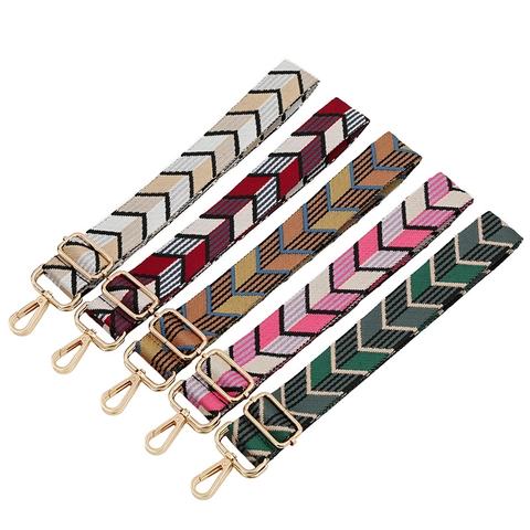 Ethno Gewebter Taschengurt Verstellbarer Breiter Schultergurt Ersatz Für Handtaschen Umhängetaschen Geometrisches Muster Gurt