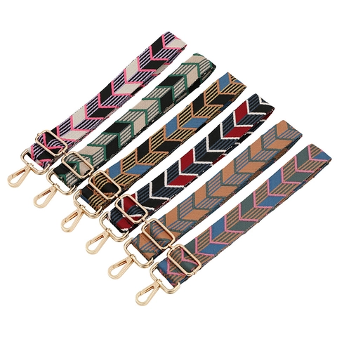 Ethno Gewebter Taschengurt Verstellbarer Breiter Schultergurt Ersatz Für Handtaschen Umhängetaschen Geometrisches Muster Gurt