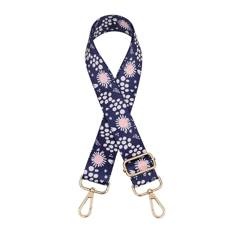 Tracolla Regolabile in Poliestere con Stampa Sostituzione per Donna Etnico Floreale Tracolla Larga con Fibbie in Metallo Accessori per Borse