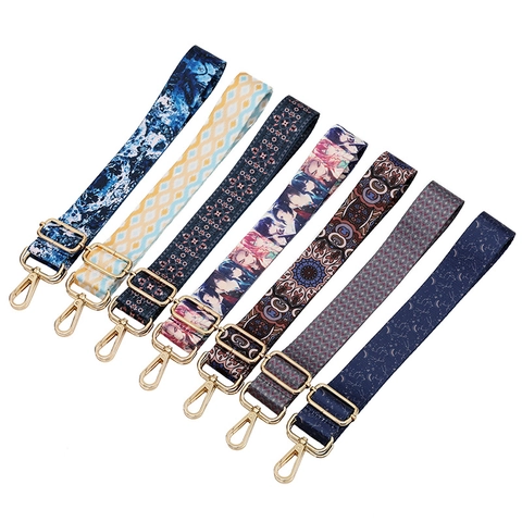 Verstellbarer Breiter Schultergurt Polyester Ethnisch Bohemian Ersatz Langer Umhängegurt Für Damen Herren Taschenzubehör