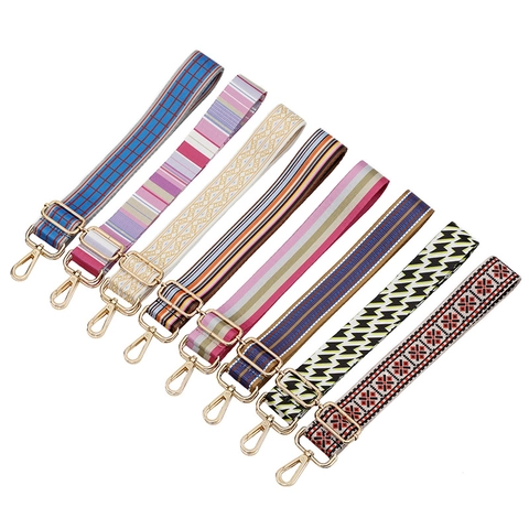 Tracolla per Borsa Regolabile in Stile Etnico Ricambio Colorato con Motivo Geometrico Cinghia in Poliestere per Borsa a Tracolla Donna Accessori