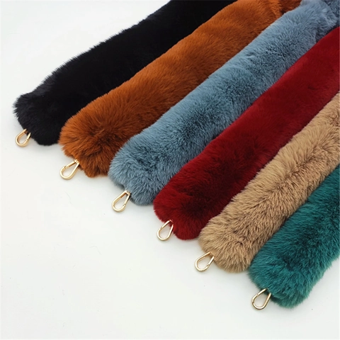 Tracolla per Borsa in Pelliccia Sintetica Invernale Manico in Peluche Con Fibbia in Metallo Per Borsa a Tracolla Donna Accessori