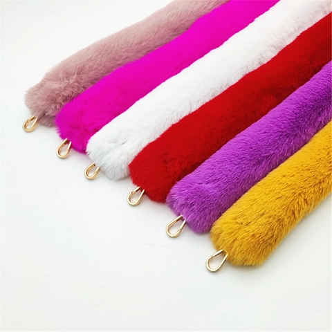 Tracolla per Borsa in Pelliccia Sintetica Invernale Manico in Peluche Con Fibbia in Metallo Per Borsa a Tracolla Donna Accessori