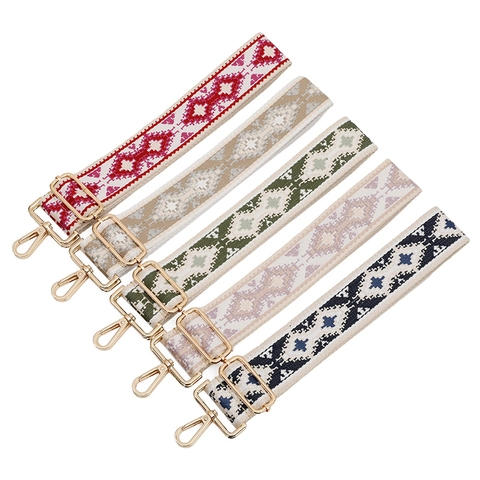 Bohemian Ethno-Stil Verstellbarer Breiter Gewebter Ersatz-Taschengurt Jacquard-Schultergurt Für Umhängetasche Zubehör