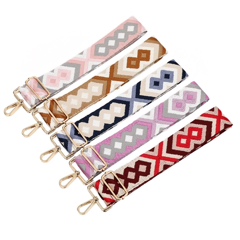 Tracolla per Borsa Larga Regolabile Stile Etnico Cintura a Tracolla di Ricambio Jacquard Geometrica per Borse da Donna
