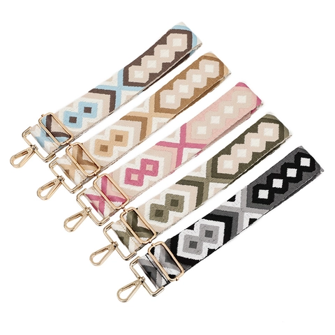 Tracolla per Borsa Larga Regolabile Stile Etnico Cintura a Tracolla di Ricambio Jacquard Geometrica per Borse da Donna