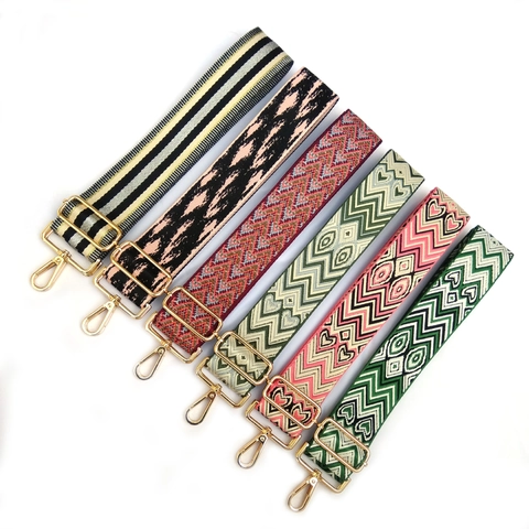 Tracolla per Borsa Regolabile in Jacquard Stile Etnico Poliestere Cintura di Ricambio Larga per Borse a Mano e Tracolla Accessorio Moda