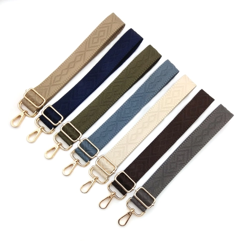 Universal Adjustable Wide Shoulder Strap For Handbags Crossbody Bag Replacement Polyester Jacquard Geometric Pattern Purse Strap