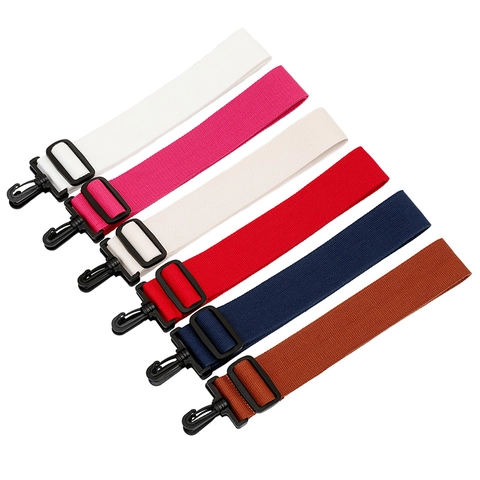 Tracolla Regolabile per Borsa in Tela di Cotone Sostituzione Tracolla Multicolore Tinta Unita Cinturino per Borsa Con Gancio in Plastica