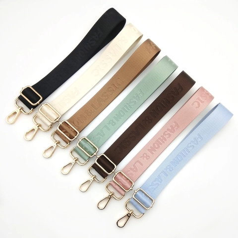 Verstellbarer Nylon Ersatz Schultergurt Für Handtaschen Umhängetasche Gurt Mit Buchstaben Jacquard Mode Taschenzubehör