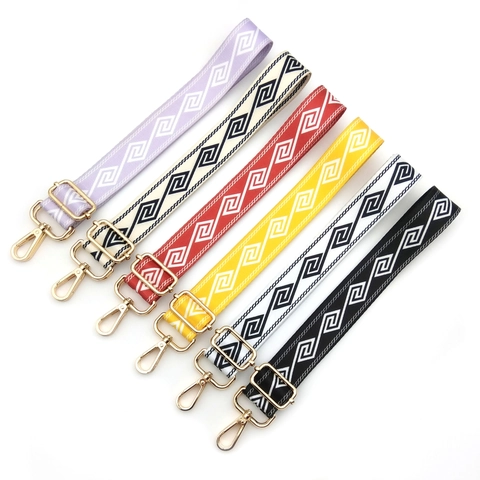 Adjustable Diamond Pattern Wide Shoulder Strap For Handbags Crossbody Bags Woven Polyester Purse Strap Belt Accessories