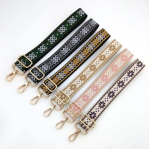 Tracolla per Borsa Regolabile Larga Bohemian Geometrica Floreale Jacquard Ricambio Tracolla Con Fibbie in Metallo Donna Gioielli