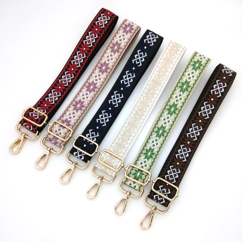 Tracolla per Borsa Regolabile Larga Bohemian Geometrica Floreale Jacquard Ricambio Tracolla Con Fibbie in Metallo Donna Gioielli