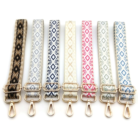 Tracolla di Ricambio Regolabile Bohemian Geometrica Jacquard Cintura per Borsa a Tracolla in Fettuccia di Poliestere con Ganci