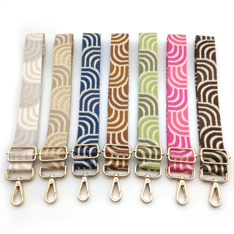 Verstellbarer Breiter Schultergurt Für Handtaschen Ethno Geometrisches Muster Polyester Ersatzband Umhängetasche Riemen Damen Mode Taschenzubehör