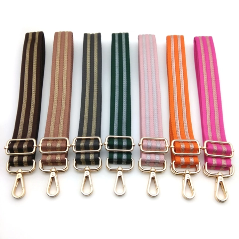 Verstellbarer Breiter Ersatz Schultergurt für Taschen Polyester Gestreifter Chevron Umhängetaschengurt Metallschnalle Damen