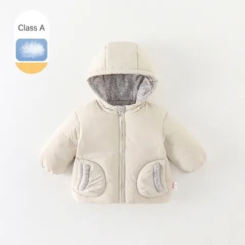 Piumino con Cappuccio Invernale per Neonati Piumino d'Anatra Bianco Cappotto Caldo Ispessito Fodera Floreale per Neonata