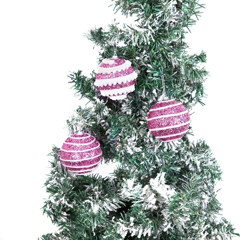 Glitter Pailletten Kerstbal Ornamenten Hangers Schuim Decor Voor Kerstboom Arrangement Feest Vakantie Huis Decoratie