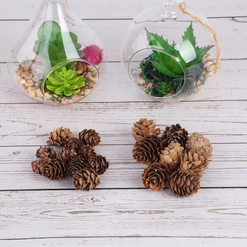 Natural Pinecones Christmas Tree Decorations Rustic Dried Pine Cones For DIY Wreath Crafts Home Party Ornament Holiday Decor
