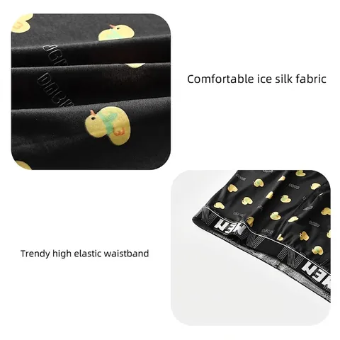 Herren Polyester Eisseide Atmungsaktiv Boxershorts Cartoon Tier Druck Komfortabel Mittlere Taille Elastischer Bund Unterwäsche