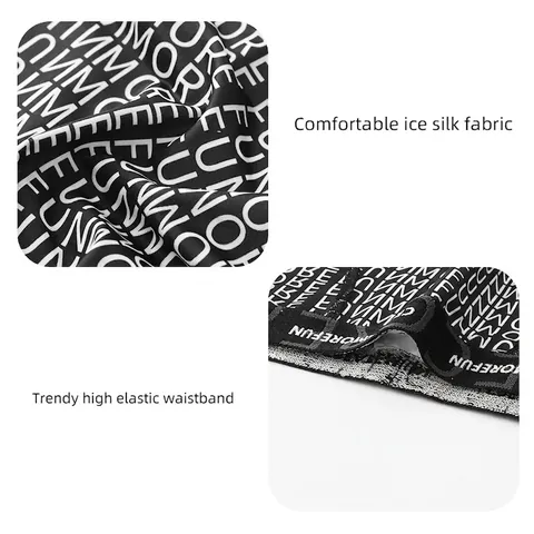 Herren Slips Atmungsaktive Eisseide Buchstaben Druck Gestrickte Mittlere Taille Unterwäsche Bequeme Weiche Sportliche Unterhosen