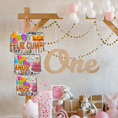 3 Stufige Geburtstagsparty Folie Fransen Vorhang Spanisch Feliz Cumpleaños Hängende Dekoration Für Kinder Geburtstag Layout