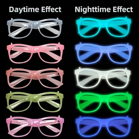 Leuchtende Nachtleuchtende Partybrillen Rahmen Cyberpunk Fluoreszierende Kunststoff Brillenrahmen Für Bar KTV Foto Requisiten Dekor