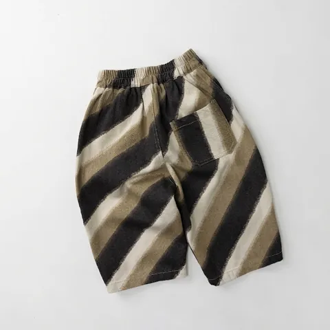 Pantaloni a Righe per Bambini Stile Coreano Cotone Larghi Pantaloni Lunghi per Ragazzi Ragazze Morbidi Comodi Casual Autunno