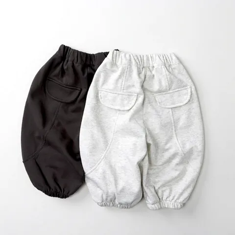 Unisex Kids Cotton Sports Sweatpants Elastic Waist Ribbed Cuffs Spring Autumn Casual Children Boys Girls Letter Pattern Joggers