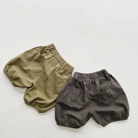 Children's Cotton Bloomers Summer Boys Girls Korean Style Loose Harem Shorts Solid Color Elastic Waist Toddler Pants