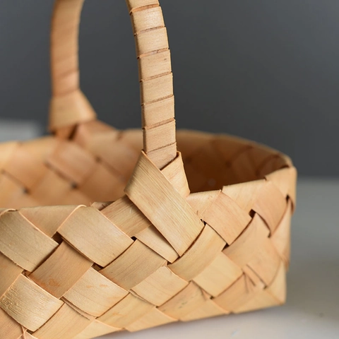 Panier en Copeaux de Bois Tissé à la Main Panier Cadeau Portable de Style Japonais pour Souvenirs de Mariage Bonbons Fruits Secs Décoration de la Maison