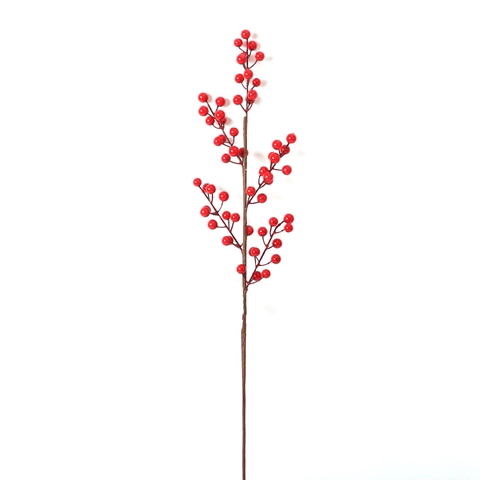 Künstliche Rote Beerenstiele Goldene Ginkgo Blatt Eukalyptus Zweige Für Weihnachten Neujahr Home Hochzeit Party Dekoration Künstliche Pflanzen