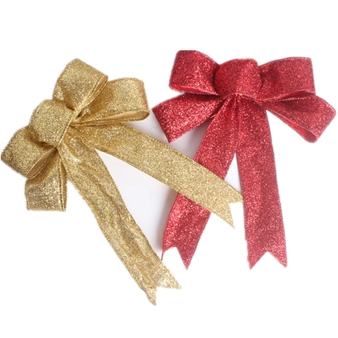 Grande Fiocco di Natale con Brillantini Ornamento Decorativo da Appendere per Albero di Natale Atmosfera Festiva Decorazioni per Feste Casa