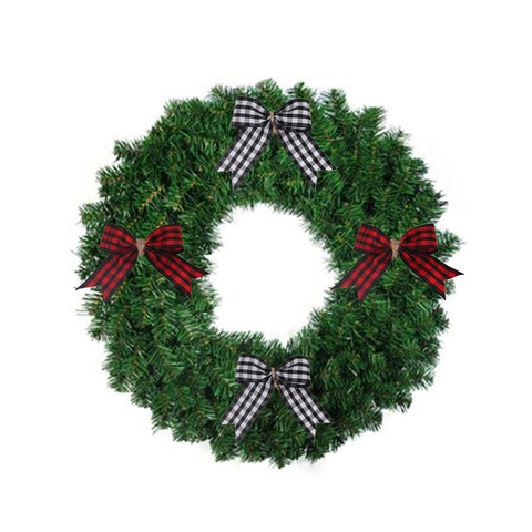 Rustikale Buffalo Karo Mini Weihnachtsschleifen Polyester Gitter Bandschleifen Für Weihnachtsbaumschmuck Geschenkverpackung Ornamente