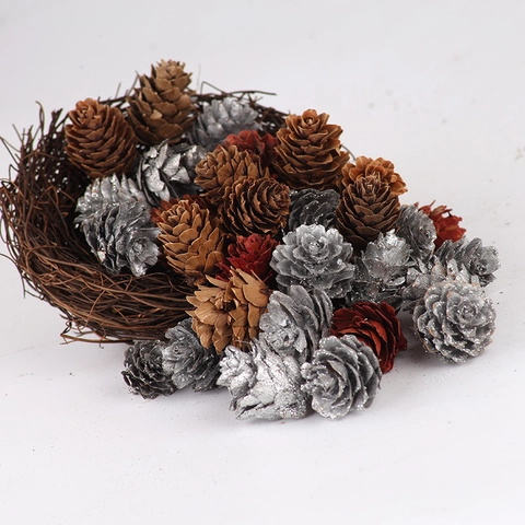 Natuurlijke Kerst Dennenappels Voor Huisdecoratie DIY Ambachten Rustieke Houten Ornamenten Voor Kerstboom Winterfeest Tafeldisplay