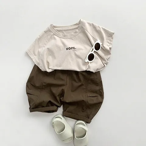 Pantalon Anti-moustique en Coton pour Enfants Été Pantalon Large Mince Garçons Filles Style Coréen Ample Harem 3/4