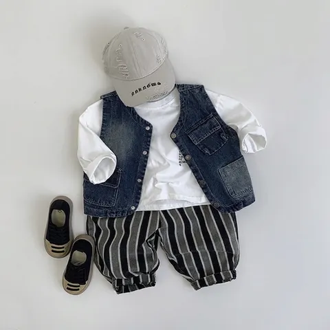 Maglietta per Bambini a Maniche Lunghe in Cotone Stampa Lettere Girocollo Top Casual Pullover Ragazzi Ragazze Moda Autunno