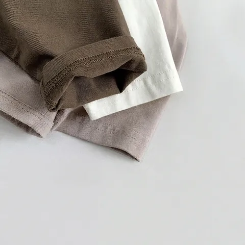 Παιδικό Βασικό Μακρυμάνικο T-Shirt Μονόχρωμο 100 Τοις Εκατό Βαμβάκι Στρογγυλή Λαιμόκοψη Casual Drop Shoulder Tops για Αγόρια