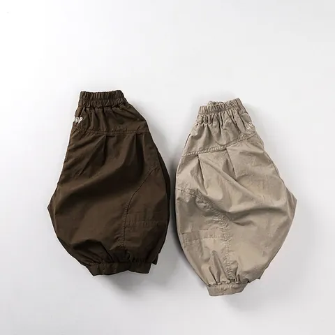 Pantalon Harem en Coton Ample Style Coréen pour Enfants Respirant Été Anti-moustique Pantalon Ballon pour Garçons Filles Décontracté