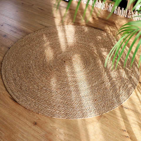 Nordischer Stil Wolle Runder Teppich Gestreifte Gewebte Bodenmatte Für Wohnzimmer Schlafzimmer Dekorative Fotografie Requisite