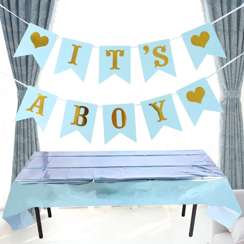 Shiny Metallic PET Party Tablecloth Waterproof Disposable Foil Table Cover For Birthday Wedding Celebration Decorations