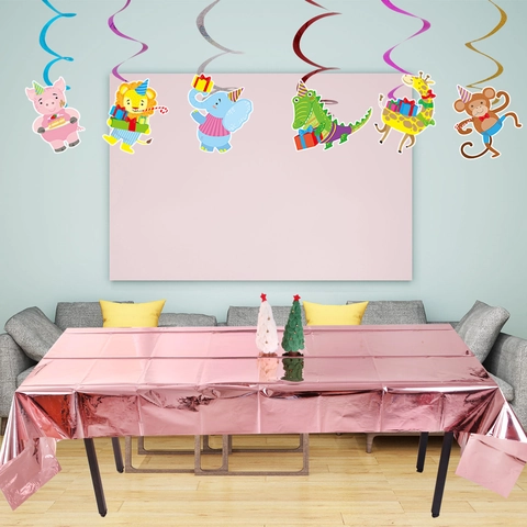 Metallic Foil Tablecloth Rectangular Shiny Disposable Table Cover Waterproof PET Table Cloth For Birthday Wedding Party Christmas Celebration Decoration