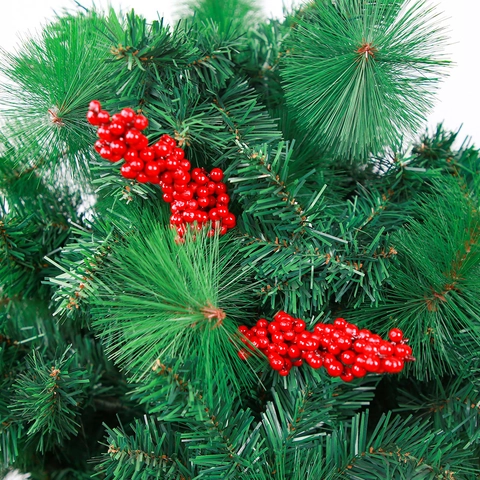 Gambi di Bacche Rosse Artificiali per Decorazioni Natalizie Fai-da-te Composizione Floreale in Schiuma Realistica Bacche Invernali